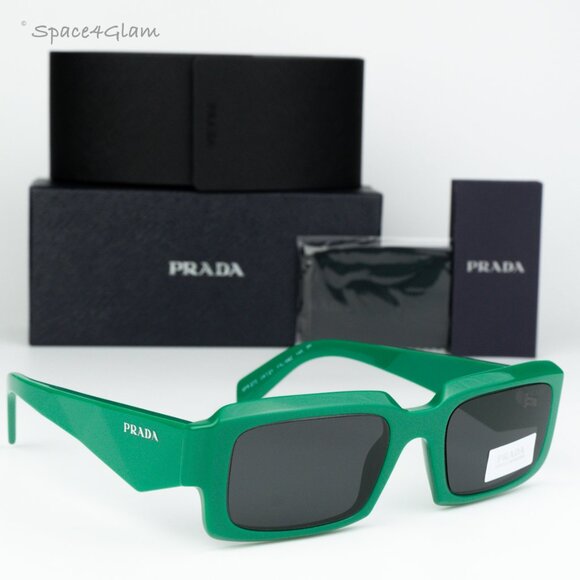 BRAND NEW Prada PR27ZS 11L08Z Mango Dark Grey Square Unisex Sunglasses 0PR 27ZS - Picture 3 of 11